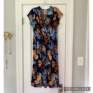 Modcloth Faux Wrap Floral Dress